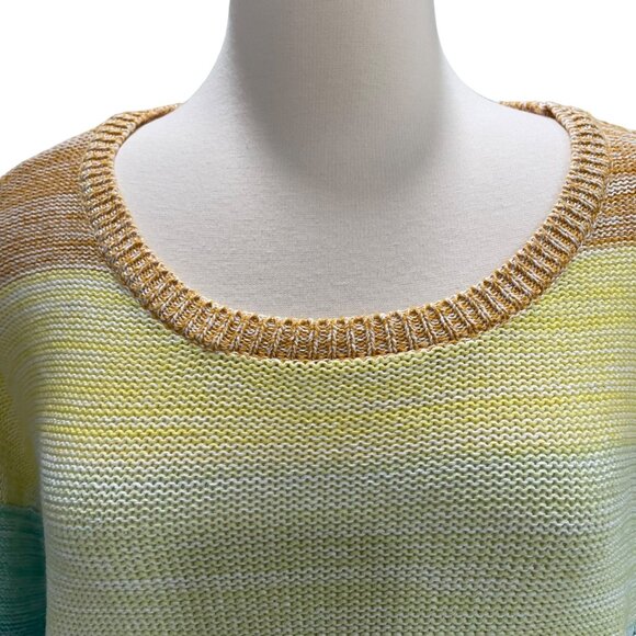 Love By Design SZ M Crop Sweater Whimsical Beach Vibes Casual Colorful Soft Knit - Picture 5 of 9